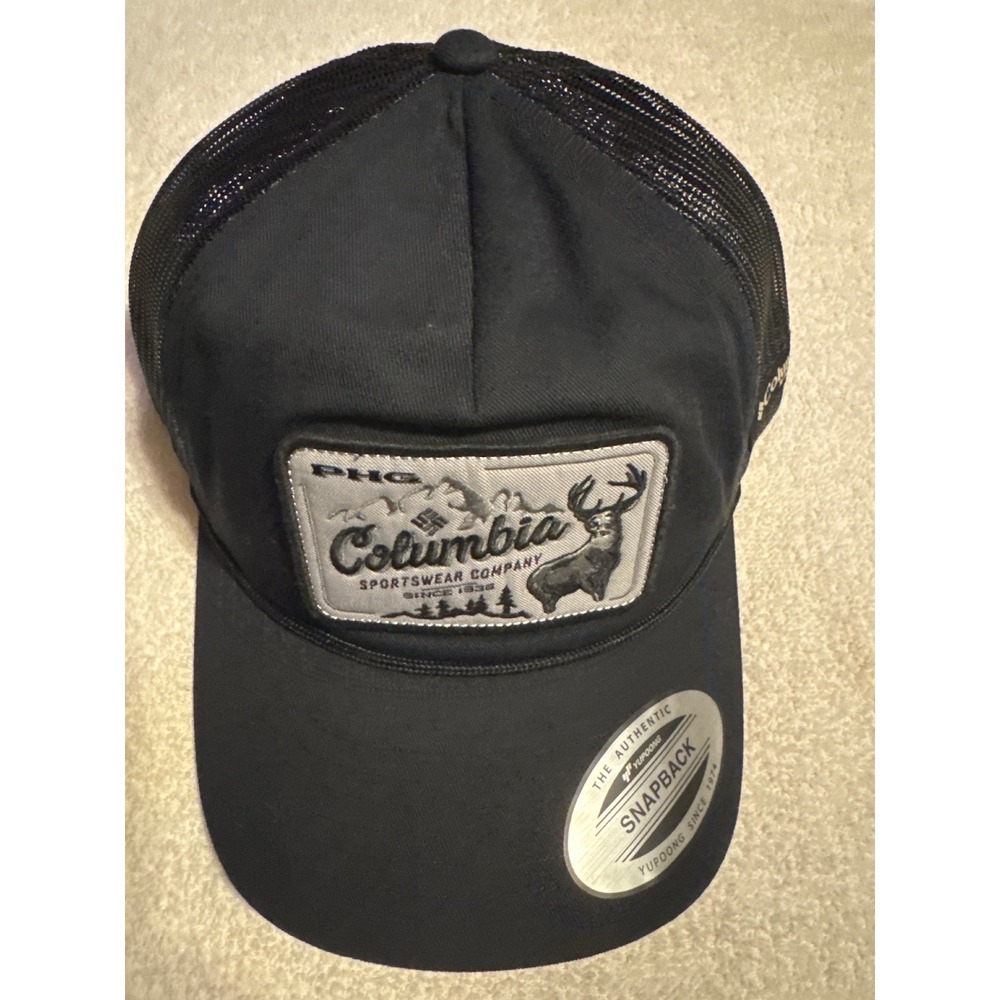 Columbia PHG Hunt Line Mesh Snapback Hat Black One Size Performance Hunting Gear